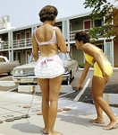 Shuffleboard at the motel