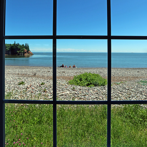 Looking out on the Bay of Fundy at St. Martins, New Brunswick, Canada.