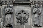 Bell-tower detail, Passion Angels with bicephalous Hapsburg Eagle