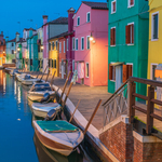 Blue Hour At Burano, Italy - Portrait Version