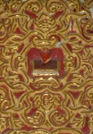 Sotocoro arch, right spandrel relief, Augustinian heart