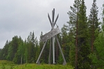 Arctic Circle near Kemijärvi, Lappi, Finland