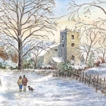 Grasmere Church in Snow