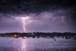 z3919 Lightning Strikes over Bembridge Harbour
