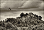 Lancaster bomber over Stirling Castle