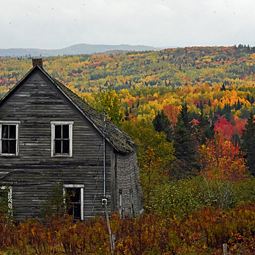 An old weathered homestead in rural York County, NB prepares to endure yet one more winter.