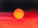 Sunset over Australian bushfires