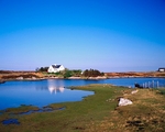 The old school house, Loch Carnan, South Uist, Outer Hebrides.