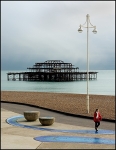 West Pier and Girl in Red