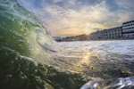 z2514 Evening Surf Sandown Beach