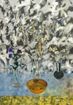 Three Vases and Bowl   Oil  42in x 60in