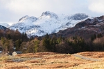 Snow on the Langdale Pikes