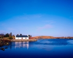 Crofters cottage, Loch Carnan, South Uist, Outer Hebrides.