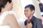Bride and her son at Bryn Meadows