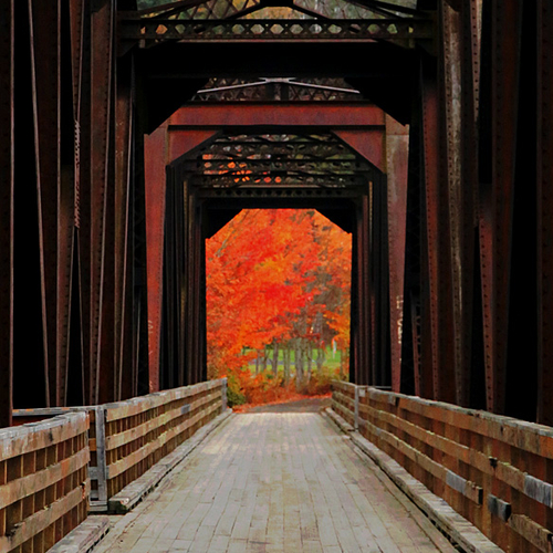 The defunct Canadian Eastern Railway Bridge @ Doaktown now a coverted walking/ATV portal in Northumberland County, NB…