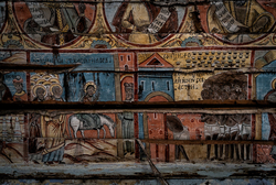 Abandoned St. Nicolae Church Damaged Painting | Gherdeal, Romania