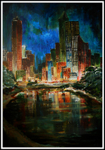 Night and The City 2 (£300) sold Acrylic on box canvas