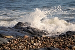 Waves on the seashore at Meadfoot