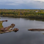 Abandoned Barges on Pripyat River