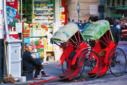 KM-75 Rickshaw man in Western District - 1986