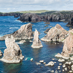 Sea stacks, Mangersta, from Aird Feinis, Lewis