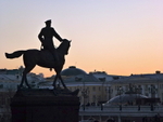 Marshal Zhukov at sunset