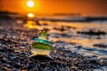 z4186 Seaglass Sunset, Appley Beach in Ryde