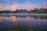 Little Redfish Lake Moonset