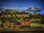 McCaigs tower, and the distillery, Oban, Argyllshire