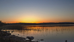 Sunset over Llangors Lake.