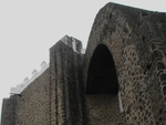 La Asunción, apse flying buttress & roof battlement