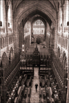 Chester Cathedral Choir from above sepia