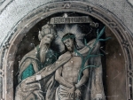 Lower cloister walk SE testera mural, Ecce Homo, detail