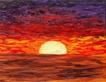 Purple skyline one of my first paintings