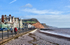 The promenade Sidmouth looking towards Salcombe Hill