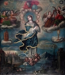 San Cristóbal, nave painting, Virgin Immaculate