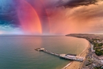 z4455 Summer Heat Showers over Sandown Bay