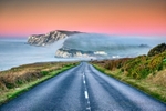 z3987 Flowing Fog over Freshwater Bay