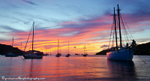 Sunset across Admiralty Bay