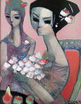 sitter and portrait 40 x 56
