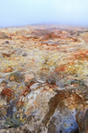 Colourful rocks at Gunnuhver Hot Springs, Iceland
