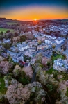 z3754 Evening Light over Shanklin Old Village