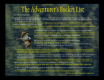 Adventurers Bucket List Poster