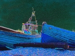 Blue Boats at Deal