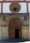 San Bartolomé Apóstol, façade portal & choir loft window