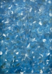 Blue and White  Oil 34in x 40 in