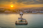 z3625 Sunset over Sandown Pier