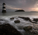 Trwyn Du Lighthouse on Anglesey, North Wales