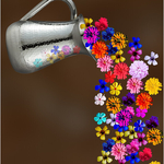 Print-Gold-Francis White-Pitcher of flowers