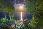 z4381 Moonrise over Shanklin Chine